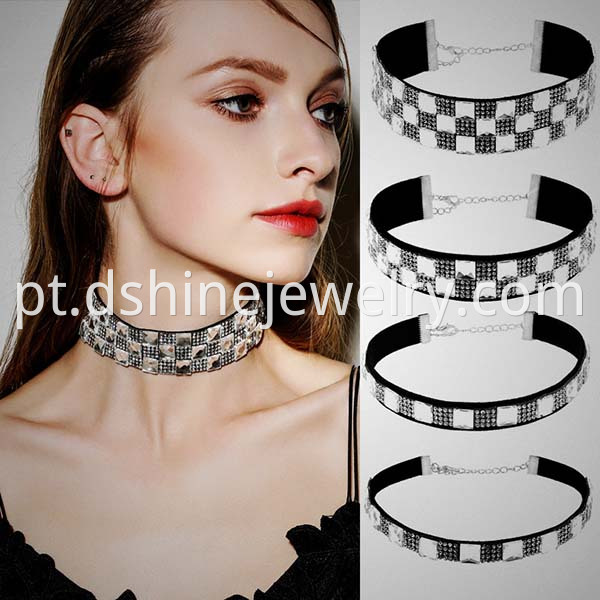 Rhinestones Necklace Choker